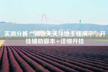 实测分析“微信天天斗地主挂演示”开挂辅助脚本+详细开挂