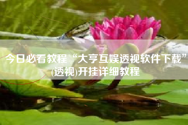 今日必看教程“大亨互娱透视软件下载”(透视)开挂详细教程