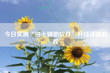 今日实测“拼十辅助软件”开挂详细教程