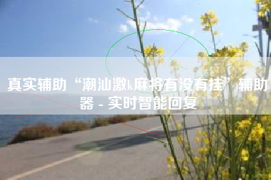 真实辅助“潮汕激k麻将有没有挂”辅助器 - 实时智能回复