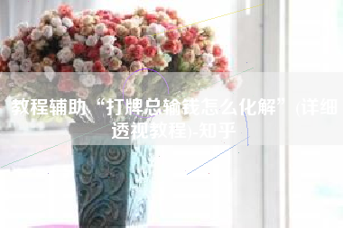 教程辅助“打牌总输钱怎么化解	”(详细透视教程)-知乎