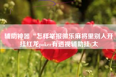 辅助神器“怎样举报微乐麻将里别人开挂红龙poker有透视辅助挂(太 辅助神器“怎样举报微乐麻将里别人开挂红龙poker有透视辅助挂(太