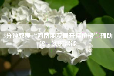 3分钟教程“河南朋友局开挂价格”辅助器 - 实时智能