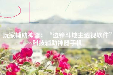 玩家辅助神器：“边锋斗地主透视软件”科技辅助神器手机