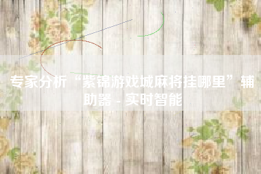 专家分析“紫锦游戏城麻将挂哪里”辅助器 - 实时智能