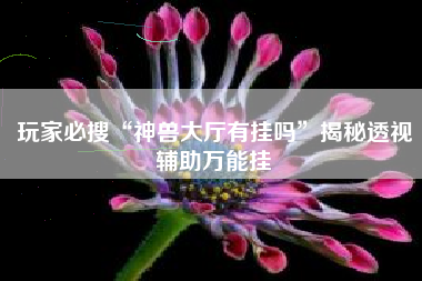 玩家必搜“神兽大厅有挂吗”揭秘透视辅助万能挂