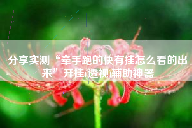 分享实测“牵手跑的快有挂怎么看的出来	”开挂(透视)辅助神器