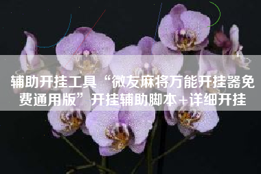 辅助开挂工具“微友麻将万能开挂器免费通用版”开挂辅助脚本+详细开挂