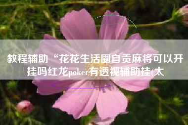 教程辅助“花花生活圈自贡麻将可以开挂吗红龙poker有透视辅助挂(太