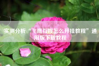 实测分析“飞鹰互娱怎么开挂教程”通用版下载教程
