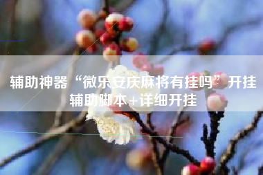 辅助神器“微乐安庆麻将有挂吗	”开挂辅助脚本+详细开挂