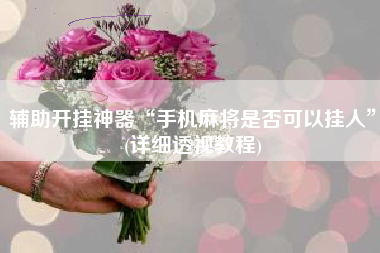 辅助开挂神器“手机麻将是否可以挂人	”(详细透视教程)