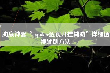助赢神器“aapoker透视开挂辅助”详细透视辅助方法
