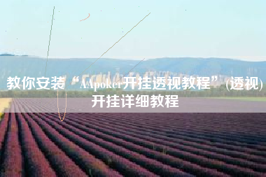 教你安装“AApoker开挂透视教程”(透视)开挂详细教程