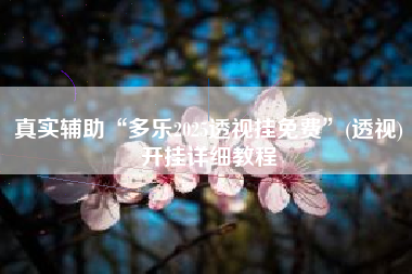 真实辅助“多乐2025透视挂免费	”(透视)开挂详细教程