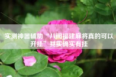 实测神器辅助“八闽福建麻将真的可以开挂	”其实确实有挂