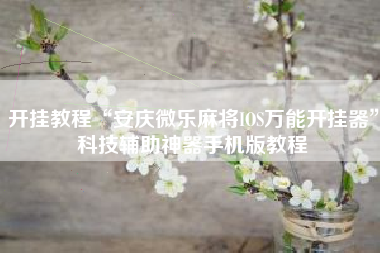 开挂教程“安庆微乐麻将IOS万能开挂器”科技辅助神器手机版教程