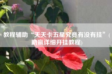 教程辅助“天天卡五星究竟有没有挂	”(助赢详细开挂教程)