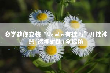 必学教你安装“Wepoker有挂吗	”开挂神器{透视辅助}全揭秘