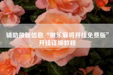 辅助最新信息“微乐麻将开挂免费版”开挂详细教程