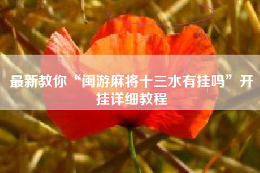 最新教你“闽游麻将十三水有挂吗	”开挂详细教程