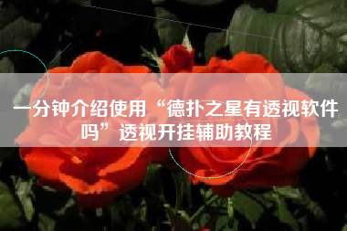 一分钟介绍使用“德扑之星有透视软件吗”透视开挂辅助教程