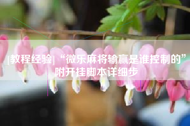 [教程经验]“微乐麻将输赢是谁控制的	”附开挂脚本详细步