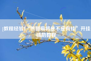 [教程经验]“熊猫麻将是不是有挂	”开挂辅助教程