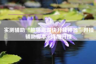 实测辅助“熊猫跑得快开挂神器	”开挂辅助脚本+详细开挂