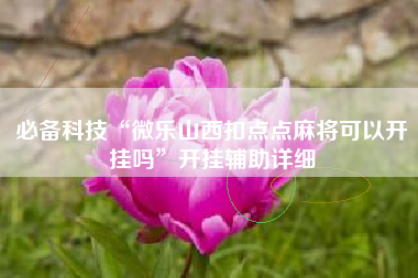 必备科技“微乐山西扣点点麻将可以开挂吗”开挂辅助详细