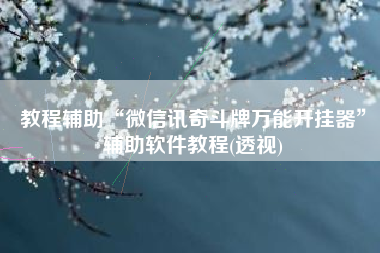 教程辅助“微信讯奇斗牌万能开挂器	”辅助软件教程(透视)