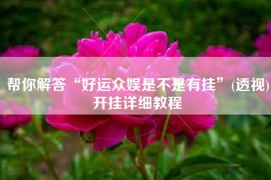 帮你解答“好运众娱是不是有挂”(透视)开挂详细教程