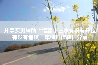 分享实测辅助“福建十三水有没有开挂有没有猫腻”详细开挂教程分享