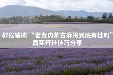 教程辅助!“老友内蒙古麻将到底有挂吗”真实开挂技巧分享