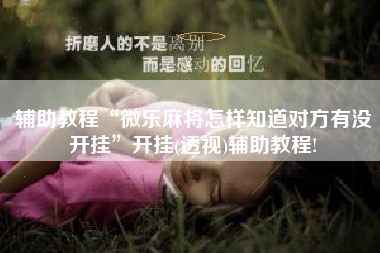 辅助教程“微乐麻将怎样知道对方有没开挂”开挂(透视)辅助教程!