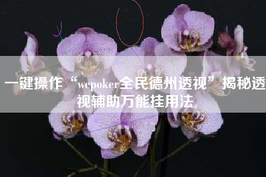 一键操作“wepoker全民德州透视	”揭秘透视辅助万能挂用法