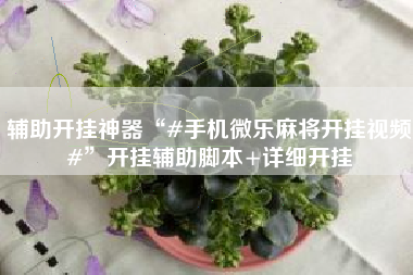 辅助开挂神器“#手机微乐麻将开挂视频#”开挂辅助脚本+详细开挂