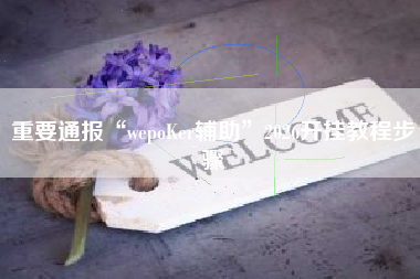 重要通报“wepoKer辅助”2026开挂教程步骤