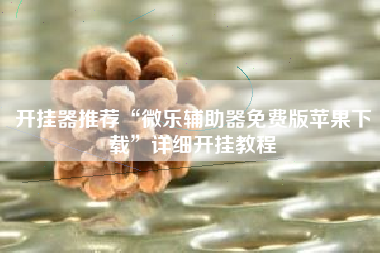 开挂器推荐“微乐辅助器免费版苹果下载”详细开挂教程