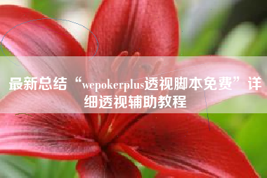 最新总结“wepokerplus透视脚本免费	”详细透视辅助教程