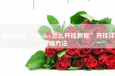 助赢神器“hhpoker怎么开挂教程	”开挂详细方法
