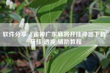 软件分享“雀神广东麻将开挂神器下载”开挂(透视)辅助教程