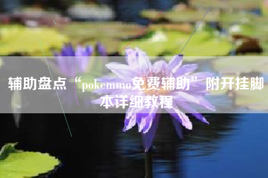 辅助盘点“pokemmo免费辅助	”附开挂脚本详细教程