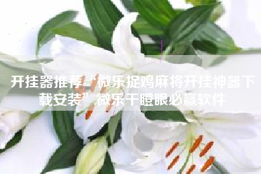 开挂器推荐“微乐捉鸡麻将开挂神器下载安装	”微乐干瞪眼必赢软件