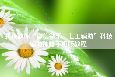 我来教你“微信微乐二七王辅助”科技辅助神器手机版教程
