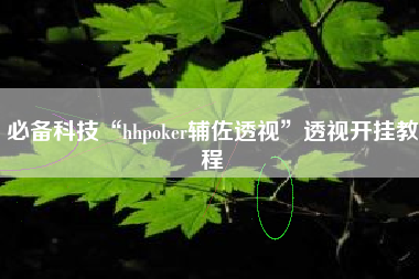 必备科技“hhpoker辅佐透视”透视开挂教程