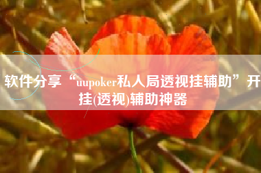 软件分享“uupoker私人局透视挂辅助	”开挂(透视)辅助神器