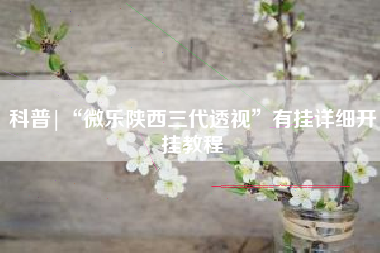 科普|“微乐陕西三代透视	”有挂详细开挂教程