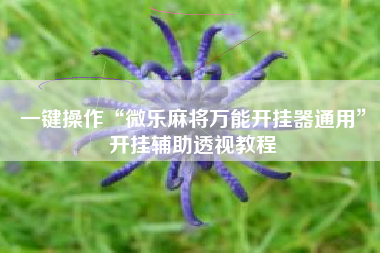 一键操作“微乐麻将万能开挂器通用”开挂辅助透视教程