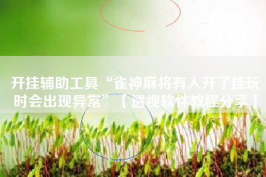 开挂辅助工具“雀神麻将有人开了挂玩时会出现异常	”【透视软件教程分享】